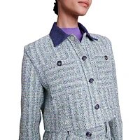 Voelia Cropped Tweed Jacket