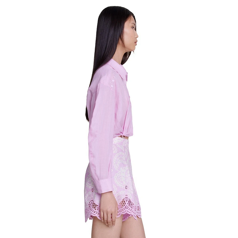 Camba Cropped Button-Up Shirt