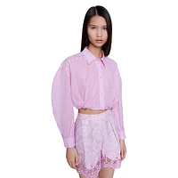 Camba Cropped Button-Up Shirt