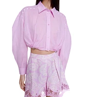 Camba Cropped Button-Up Shirt