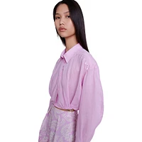 Camba Cropped Button-Up Shirt