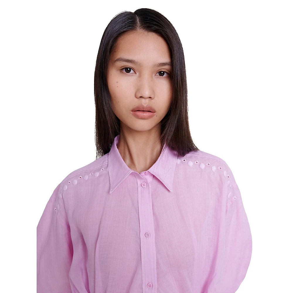 Camba Cropped Button-Up Shirt