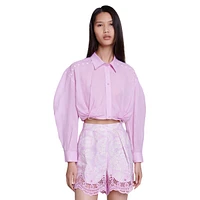 Camba Cropped Button-Up Shirt