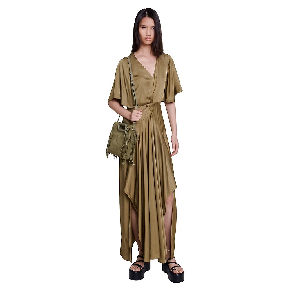 Renilina Handkerchief Cutout Maxi Dress