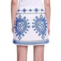 Jhodes Embroidered Mini Skirt