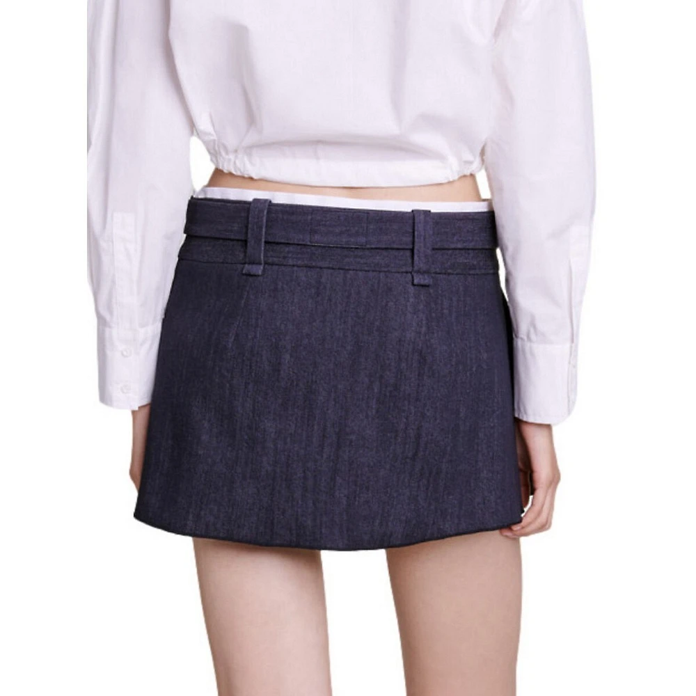 Jinimi Belted Pleated Mini Skirt