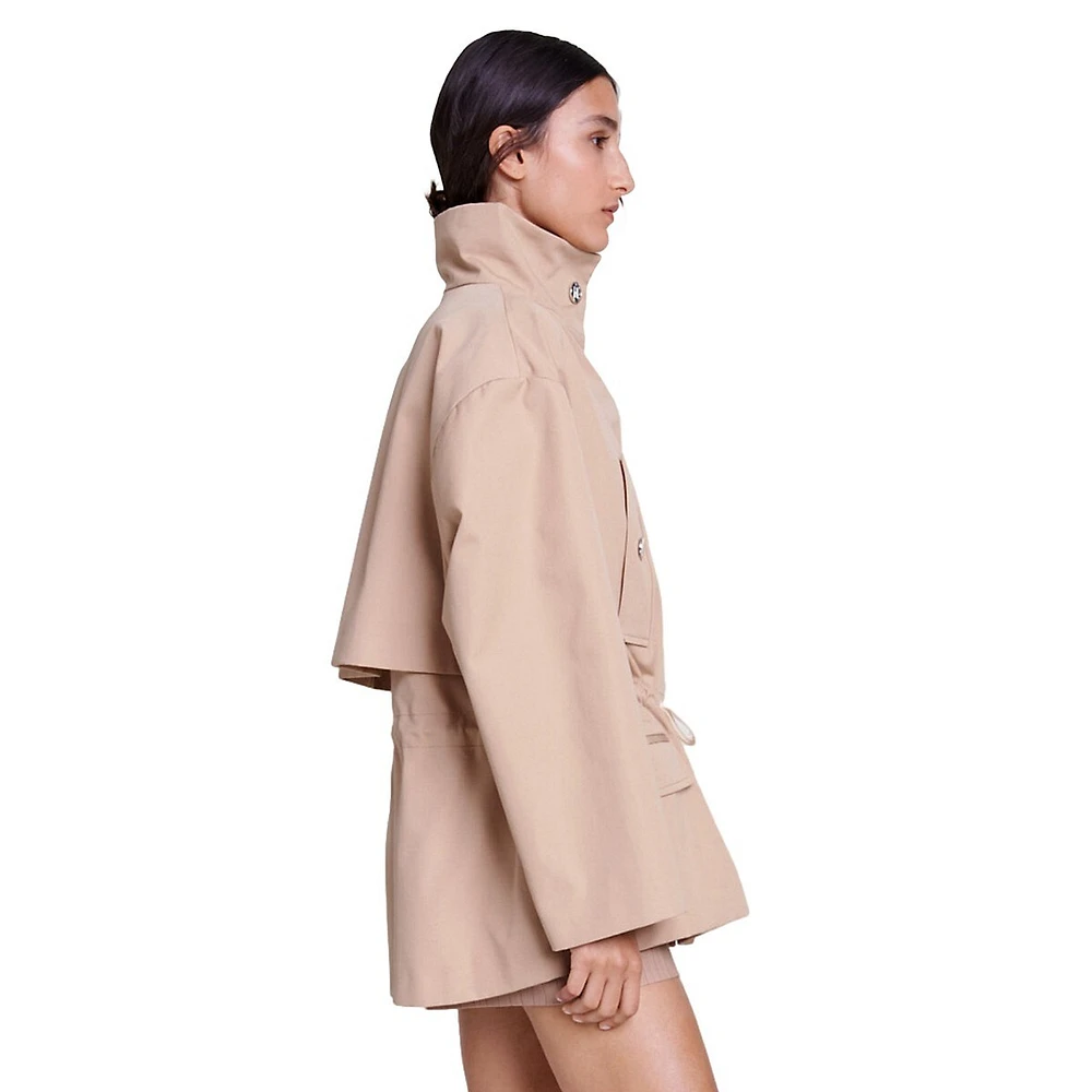 Gicream Short Trench-Style Jacket