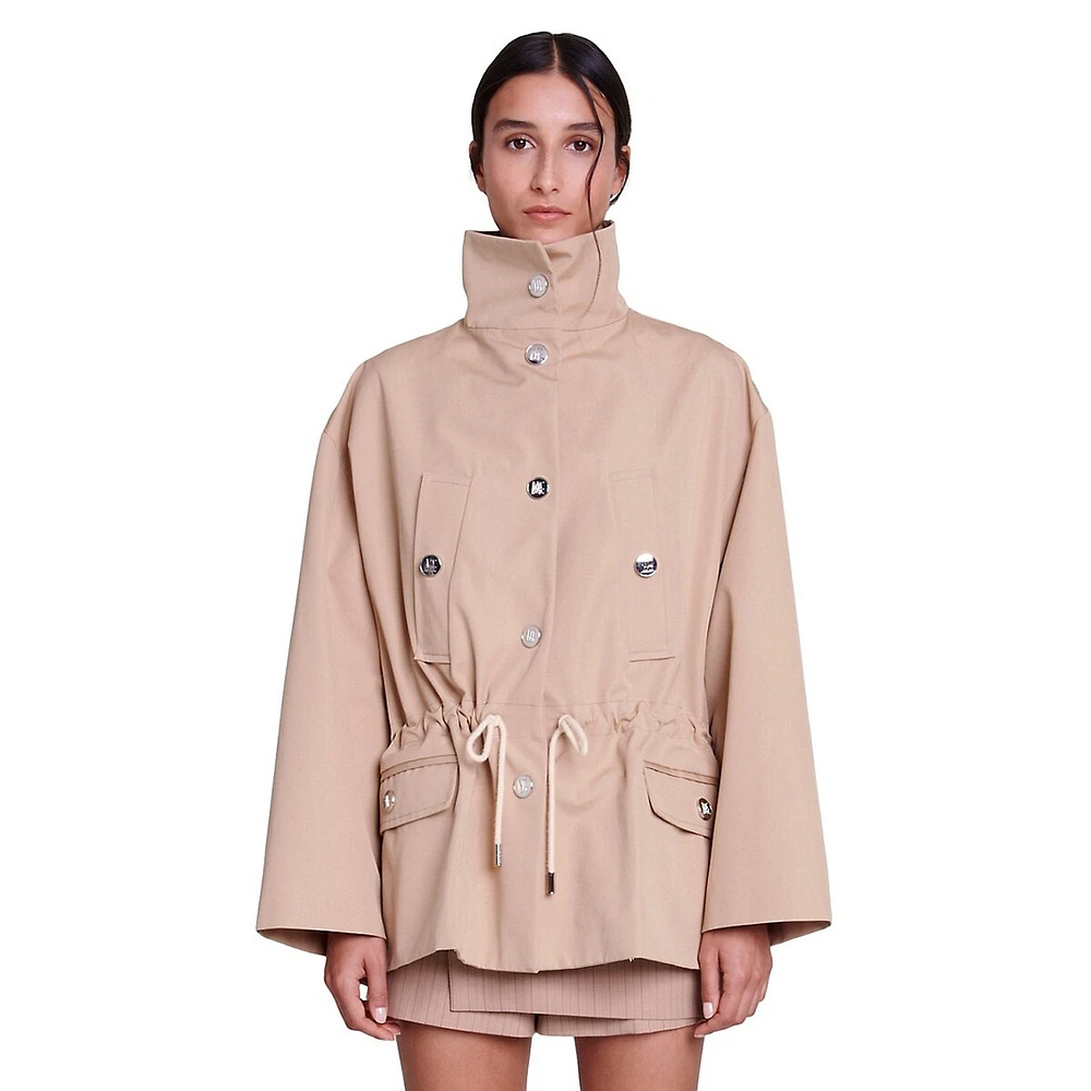 Gicream Short Trench-Style Jacket