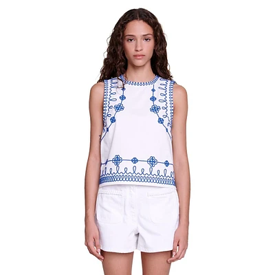 Lhodes Embroidered Tank Top