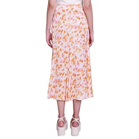 Jispring Floral Midi Skirt