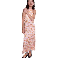 Rispring Floral Halter Maxi Dress