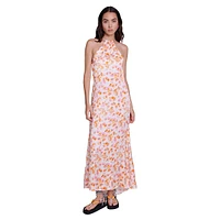 Rispring Floral Halter Maxi Dress