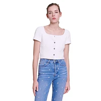 Lasila Textured Crop Top