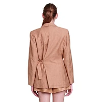 Vostan Linen-Blend Suit Jacket