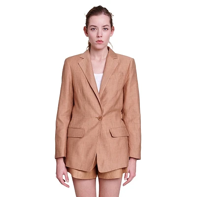 Vostan Linen-Blend Suit Jacket