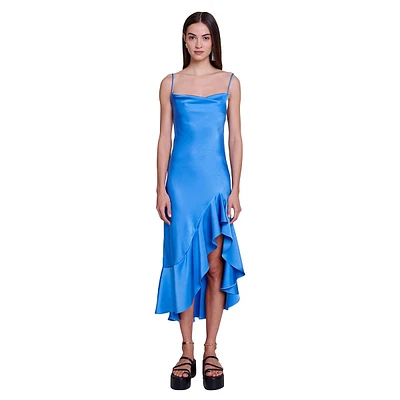 Sleeveless Satin Midi Slipdress