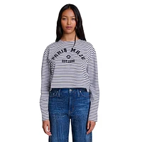 Tstripe Striped Logo Drop-Shoulder T-Shirt