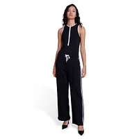 Polympic Wide-Leg Side-Sripe Track Pants