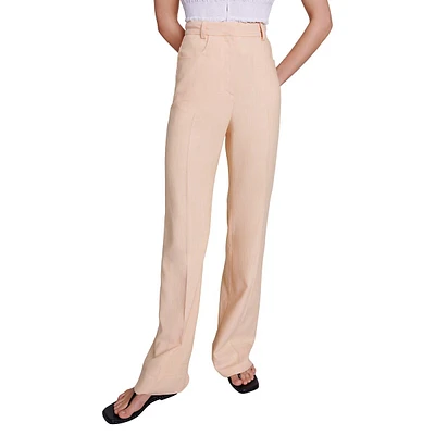 High-Waist Wide-Leg Dress Pants