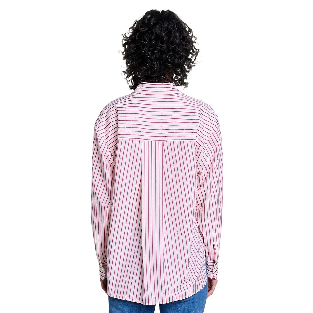 Celiosa Embellished Striped Shirt