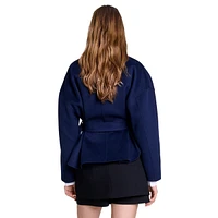 Gifaly Wool Double-Breasted Cropped Jacket