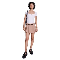 Jipra Pleated Mini Cargo Skirt