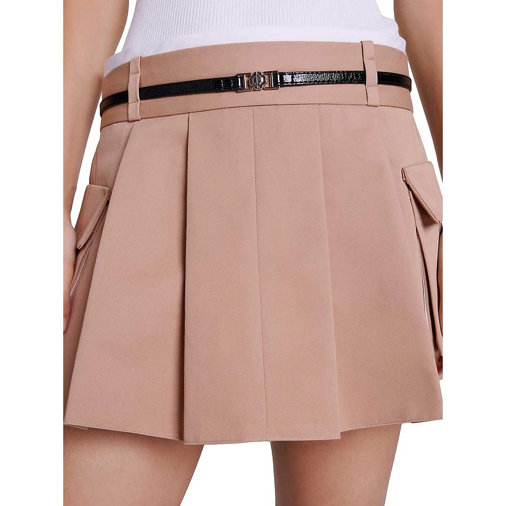 Jipra Pleated Mini Cargo Skirt