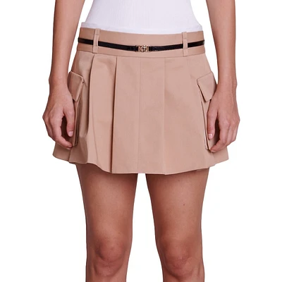 Jipra Pleated Mini Cargo Skirt