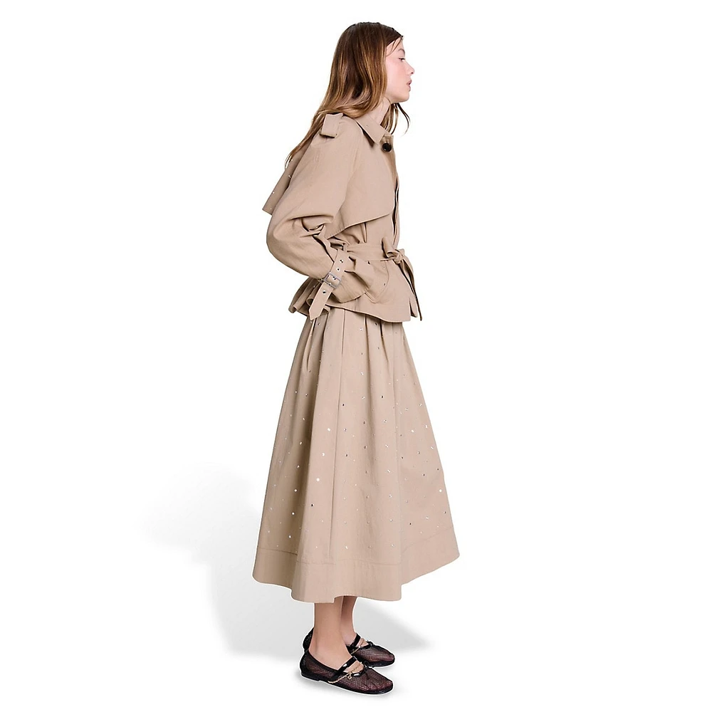 Gustuds Cropped Trench Coat