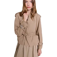 Gustuds Cropped Trench Coat