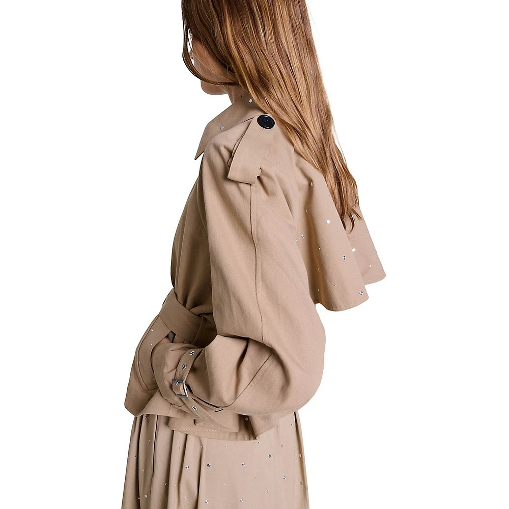 Gustuds Cropped Trench Coat