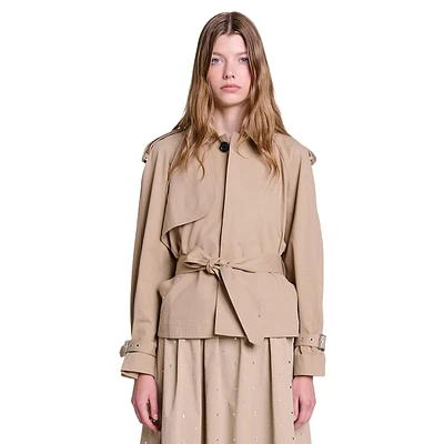 Gustuds Cropped Trench Coat