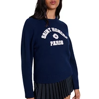 Monore Wool-Blend Varsity Raglan Sweater