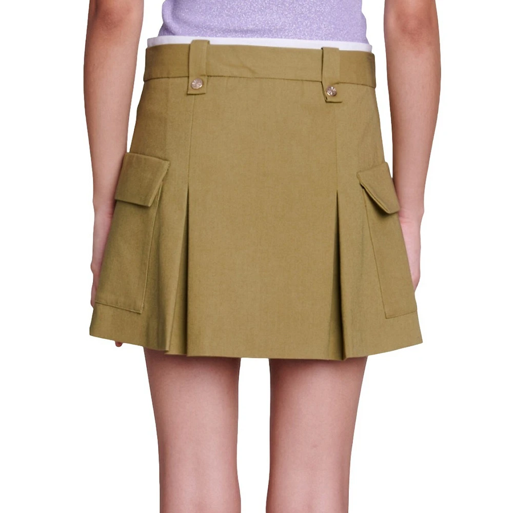 Jinima Pleated Utility Mini Skirt