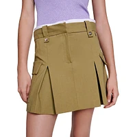 Jinima Pleated Utility Mini Skirt