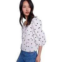 Lanina Dotted Poplin Corset Top