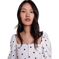 Lanina Dotted Poplin Corset Top