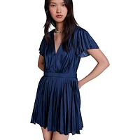 Revillae Pleated Fit-&-Flare Dress