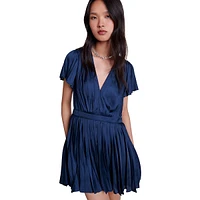 Revillae Pleated Fit-&-Flare Dress