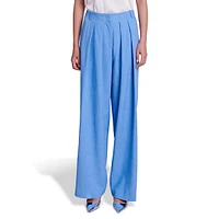 Pivalda Pleated Textured Wide-Leg Pants