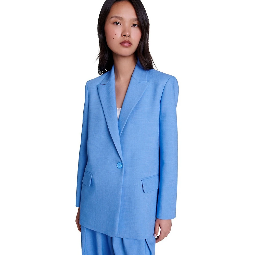 Villea Double-Breasted Suit Jacket