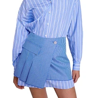 Rajano 2-In-1 Striped Mini Shirt Dress