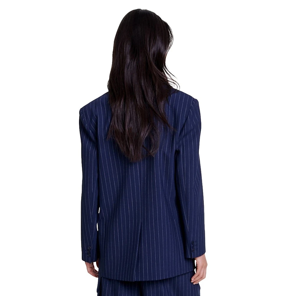 Vivaldo Pinstriped Wool-Blend Blazer