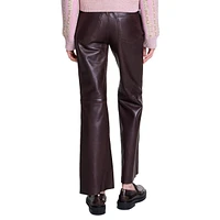 Plutoma Leather Wide-Leg Jeans