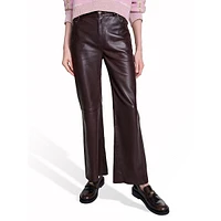 Plutoma Leather Wide-Leg Jeans