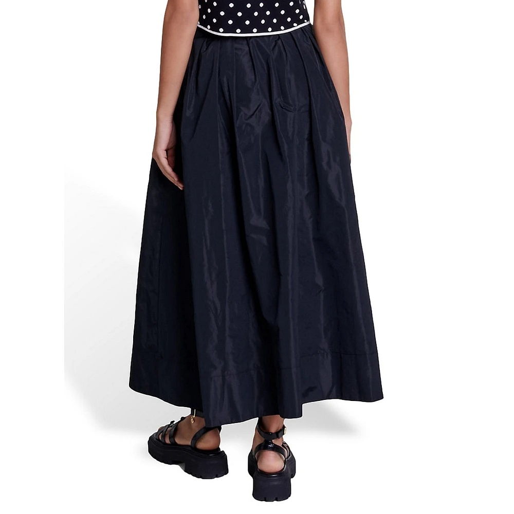 Juraly Double-Waistband Full Maxi Skirt