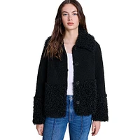 Gipette Dual-Texture Faux Fur Short Coat