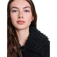 Gipette Dual-Texture Faux Fur Short Coat