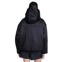 Gaufre Hooded Satin Parka