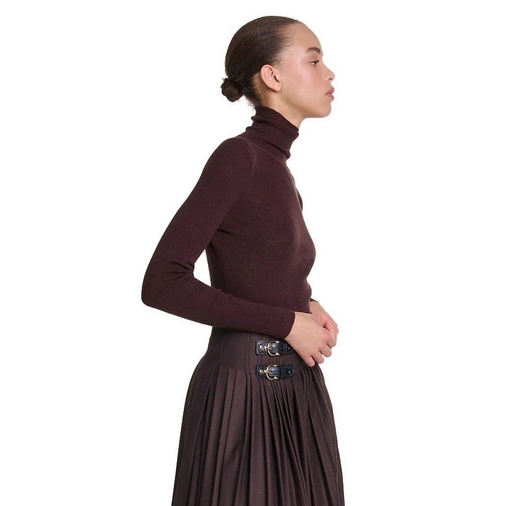 Milko Wool-Silk Turtleneck Sweater